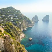 faraglioni rocks natural landmark of capri island in italy