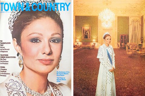 farah pahlavi tc cover town and country 1975