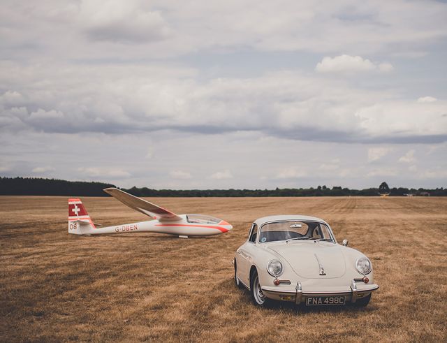 The Farer Glider shoot with a Porsche 356