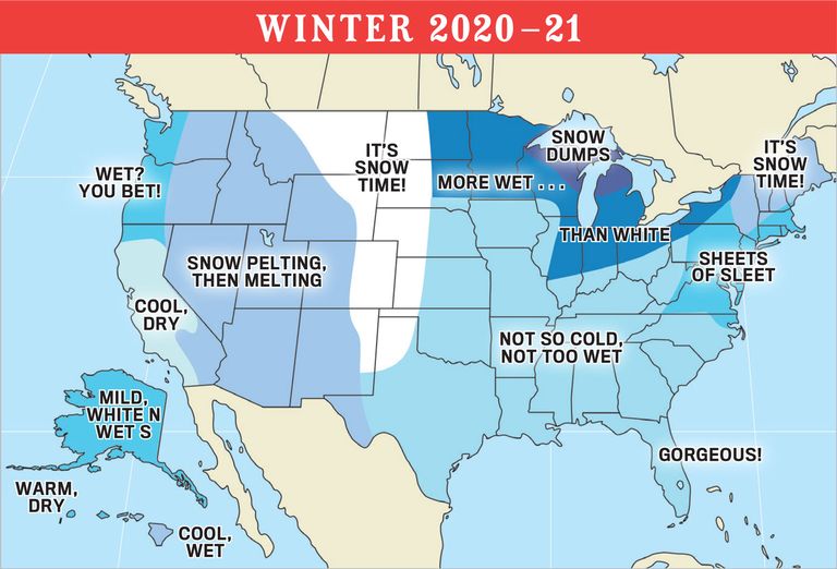 Old Farmers Almanac Winter 2020 2021 Forecast And Predictions 