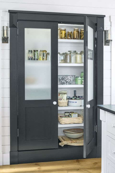 farmhouse decor - frosted pantry