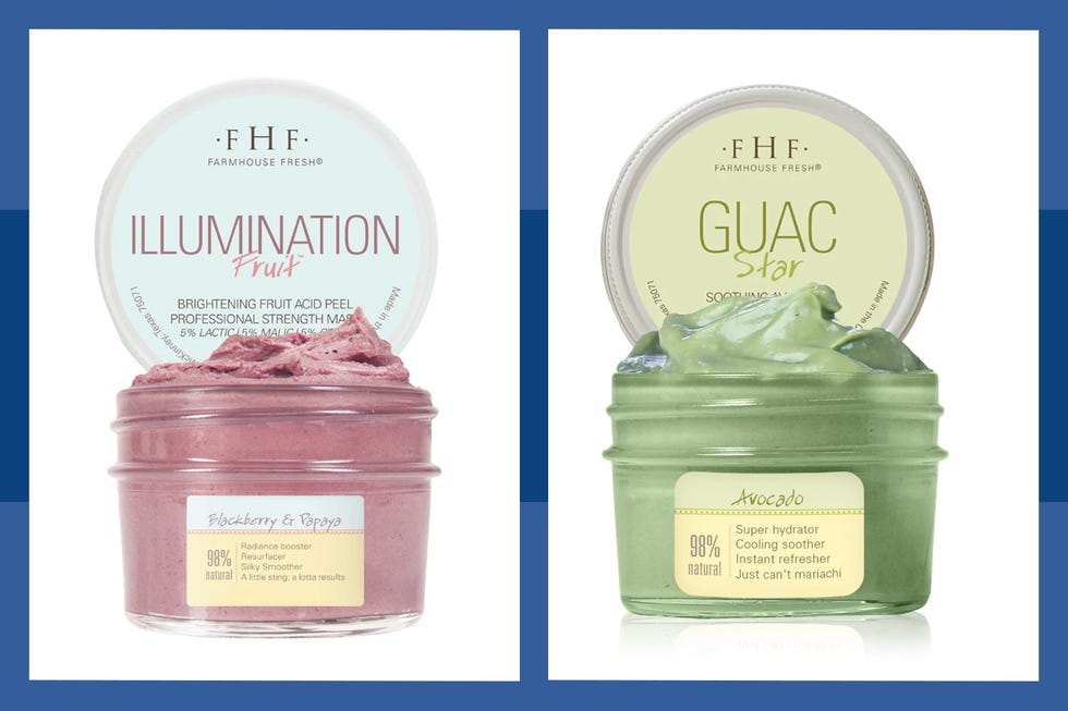 farmhouse fresh illumination fruit peel mask and guac star mask