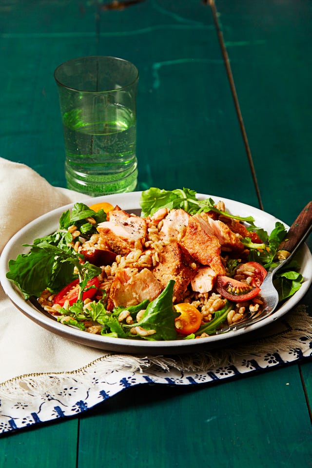 what is farro   farro and arugula salad with mustard dressing