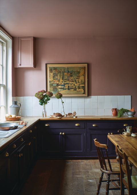colors to pair with purple farrow and ball