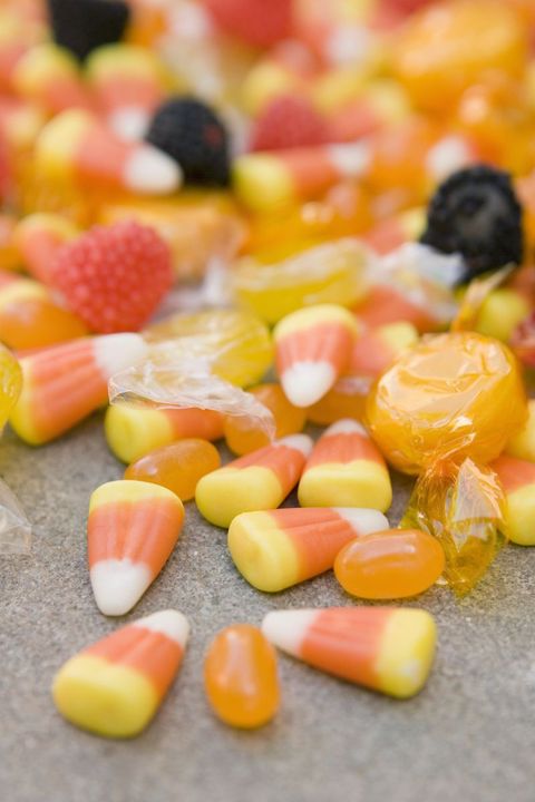 halloween trivia candy corn and wrapped candies