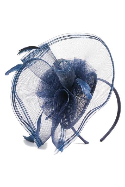 Blue, Feather, Hair accessory, Headpiece, Fashion accessory, Headgear, Costume accessory, Electric blue, Costume, Silver, 