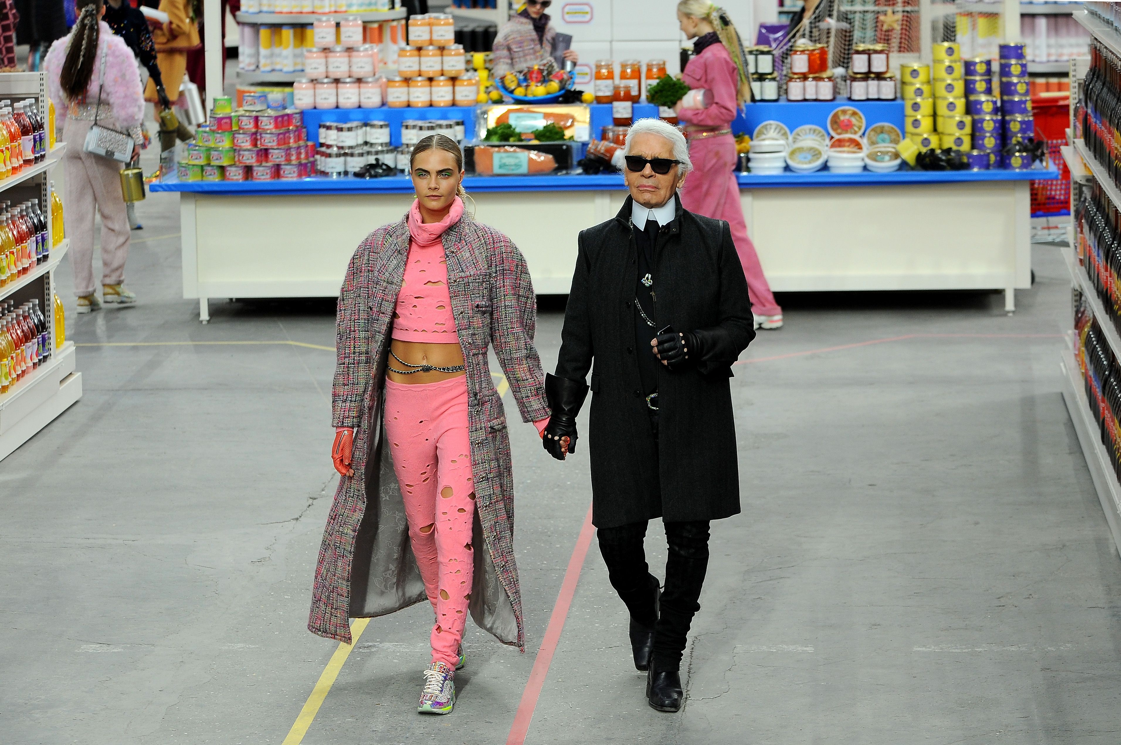 Chanel makes supermarket chic as Cara Delevingne and Kendall Jenner take to  catwalk