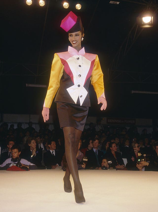 iman yves saint laurent autumn winter 1988 1989 fashion show
