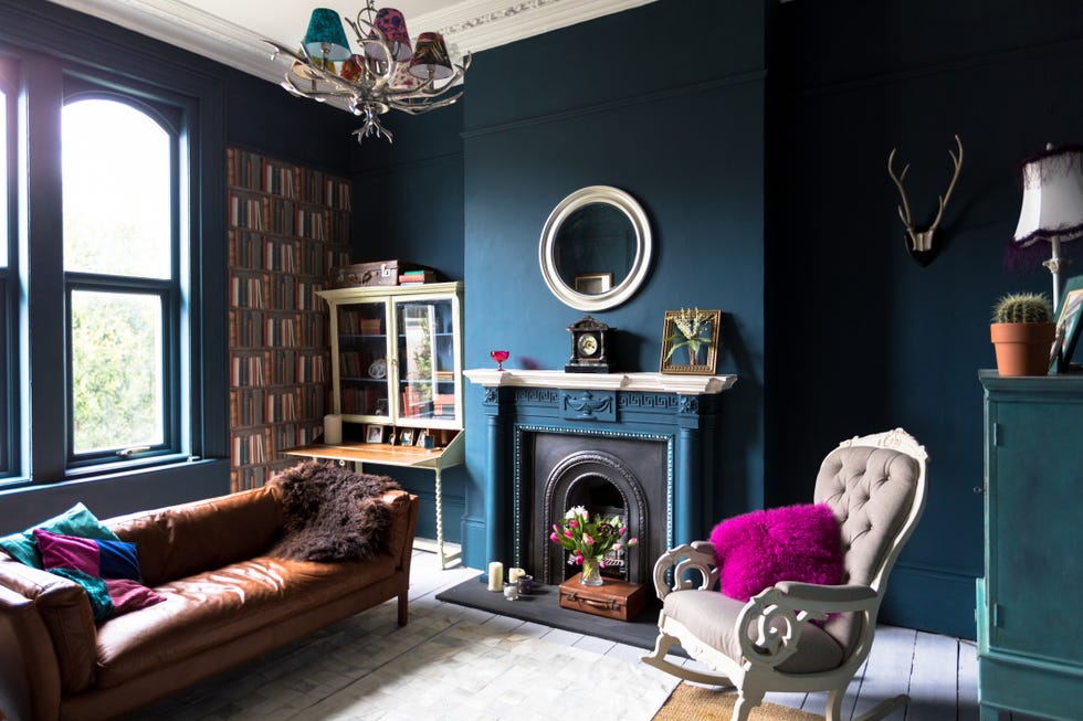 fashionable vintage styled living room