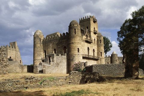 ethiopia   march 24 fasilides castle, royal fortress enclosure of fasil ghebbi unesco world heritage list, 1979, gondar region, ethiopia photo by deagostinigetty images