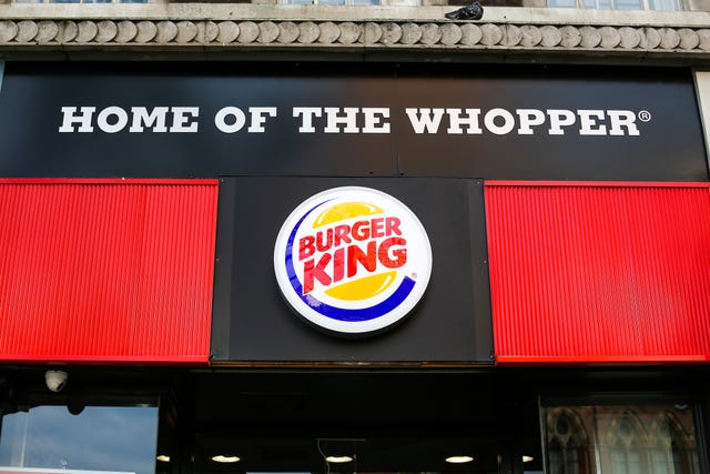 Fast food chain restaurant Burger King's logo is seen in...