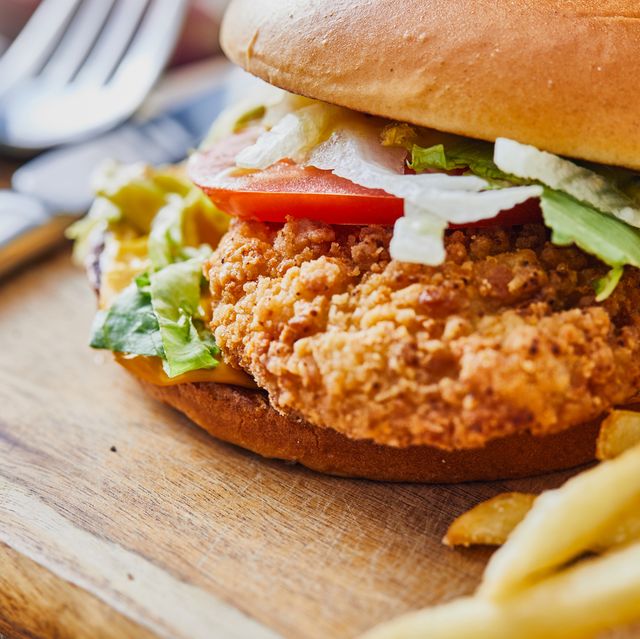fast food chicken burger