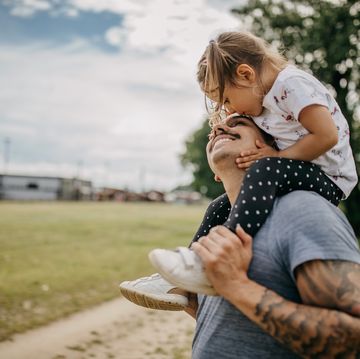 father and daughter spend quality time together