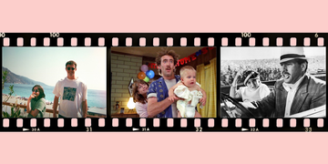scenes from aftersun, raising arizona and paper moon arranged on a filmstrip