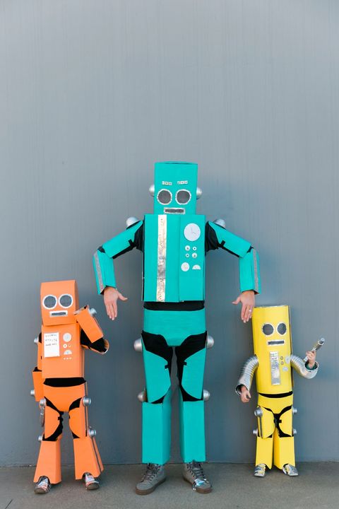 father son halloween costumes robots