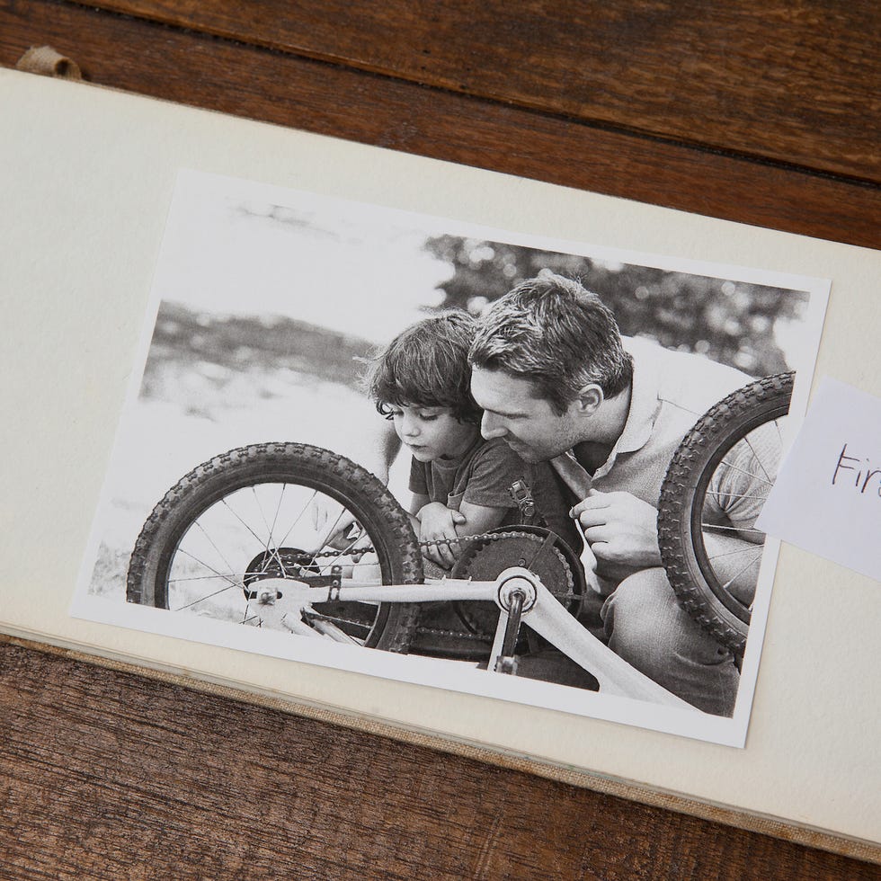 what to do for fathers day page from a scrapbook of father and on fixing a bike