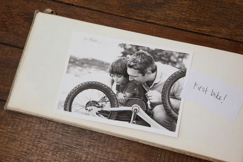what to do for fathers day page from a scrapbook of father and on fixing a bike