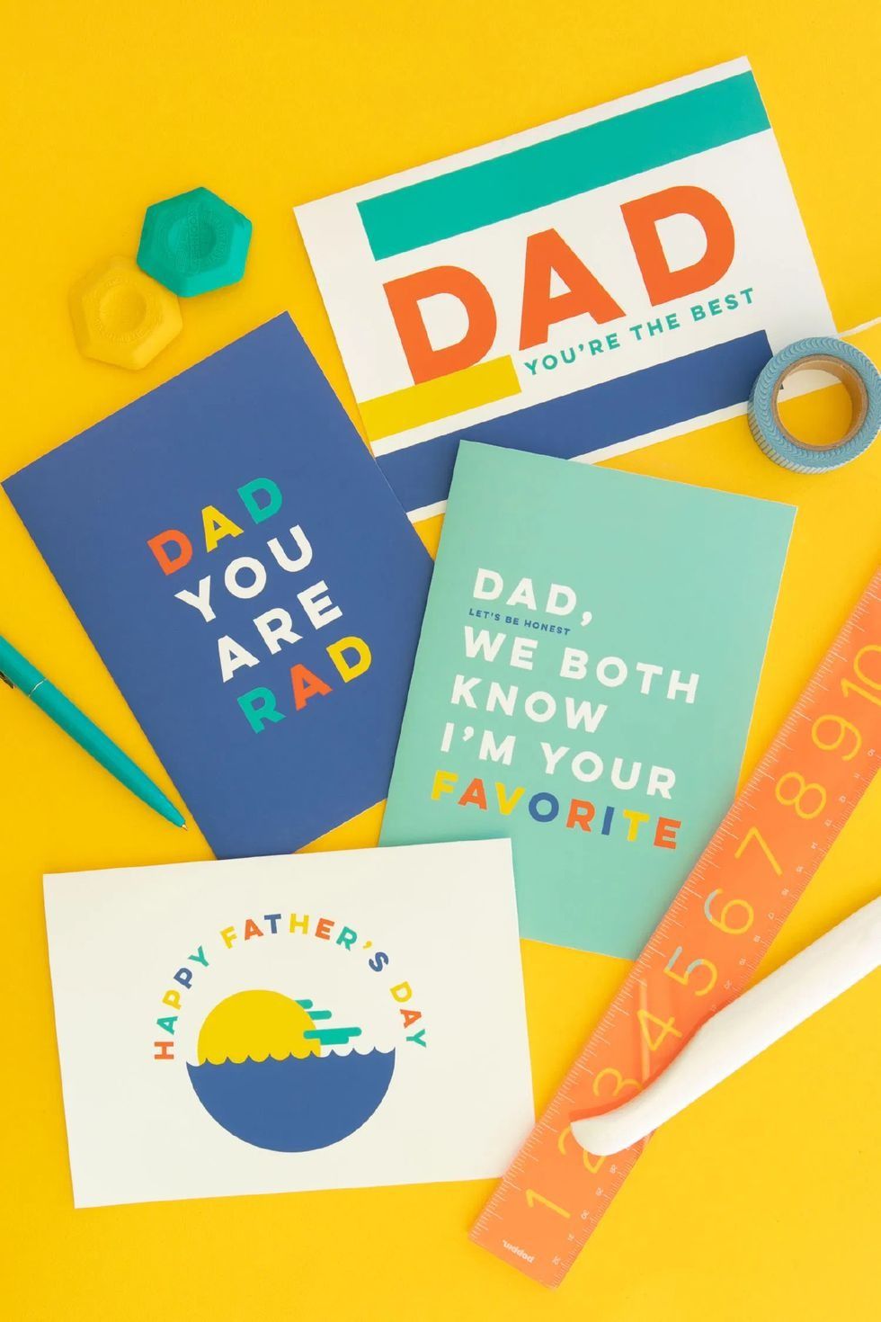 Happy Father's Day (baseball) Circle Tags