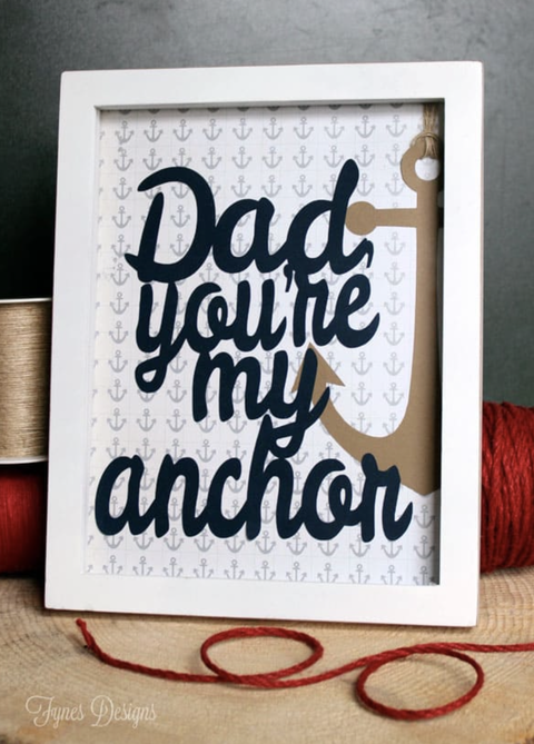 father's day crafts, dad you're my anchor artwork