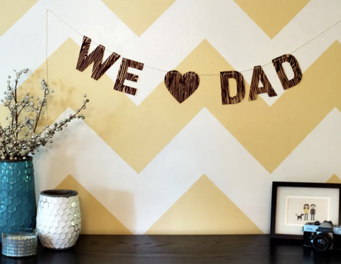 father's day crafts we love dad banner
