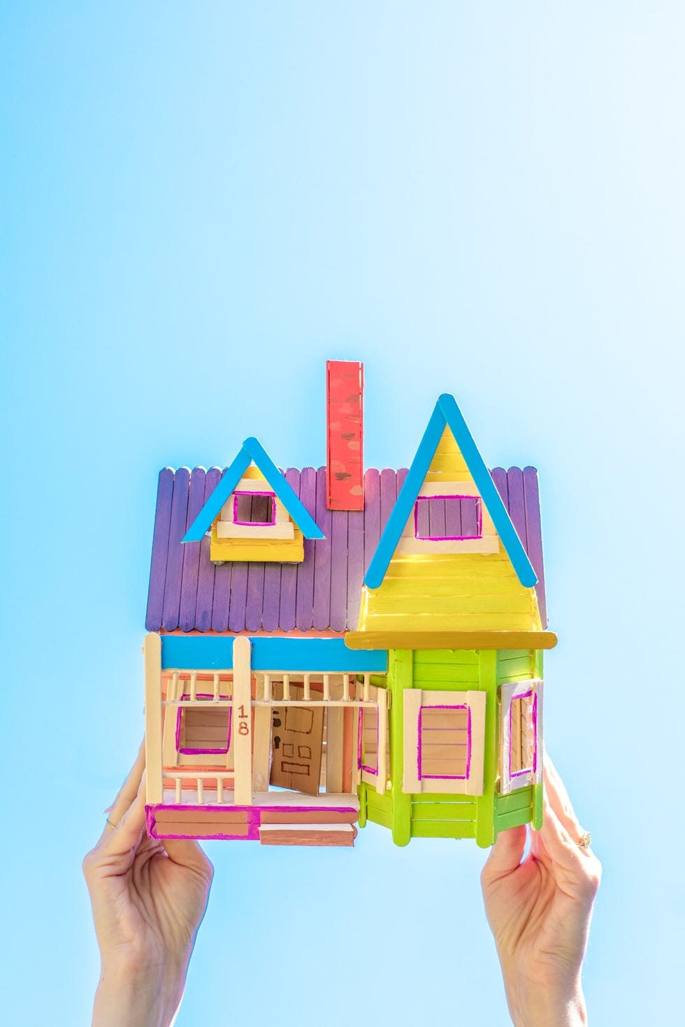 Father's Day Crafts Popsicle Stick Up House