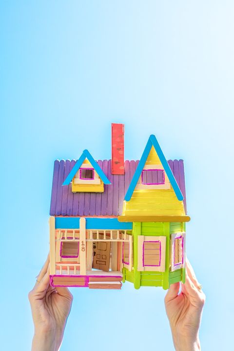 fathers day crafts popsicle stickup house