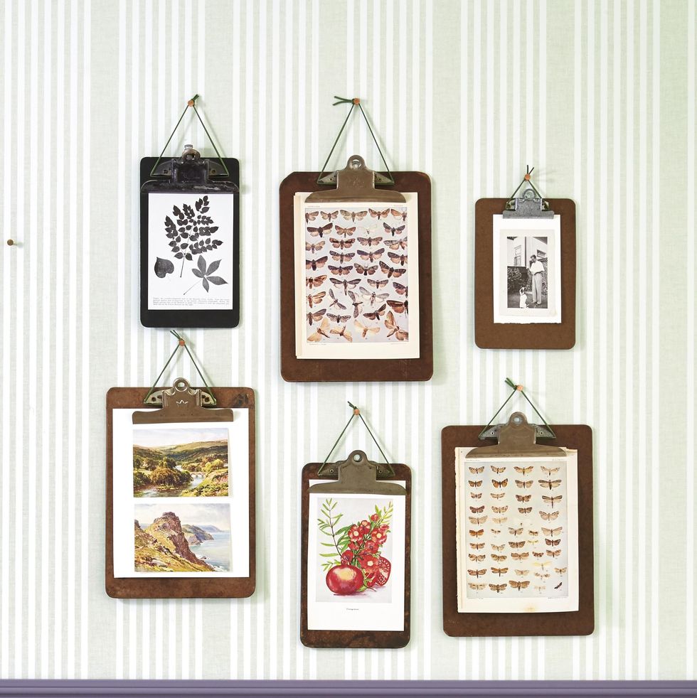 diy wall art in clipboard frames for father's day