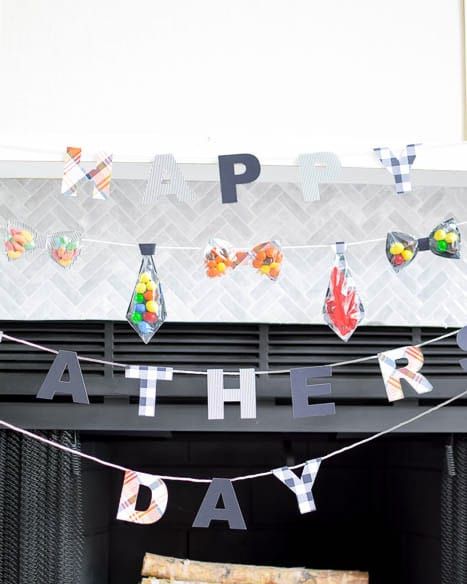 father's day decoration candy banner