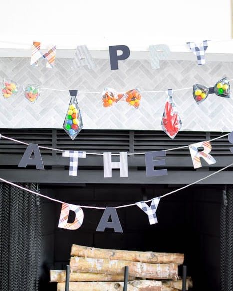 father's day decoration candy banner
