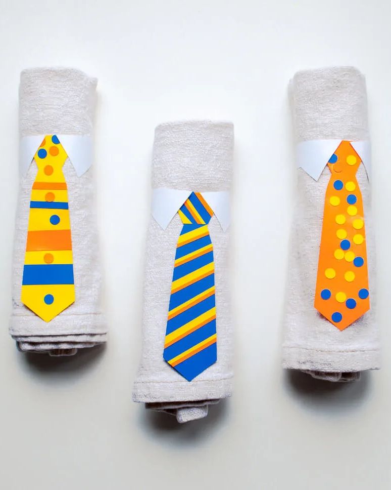 father's day decoration tie napkin ring