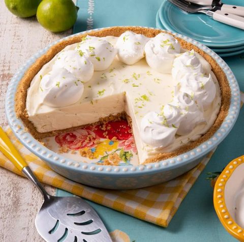 no bake key lime pie with whipped cream and lime zest