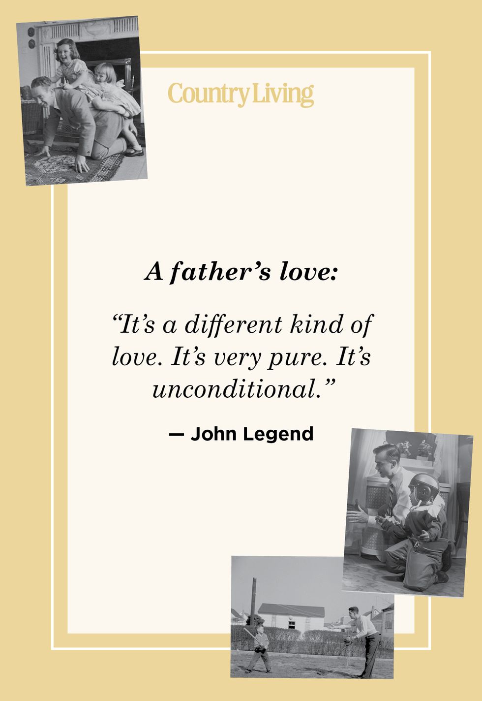 short father's love quote for father's day by singer john legend