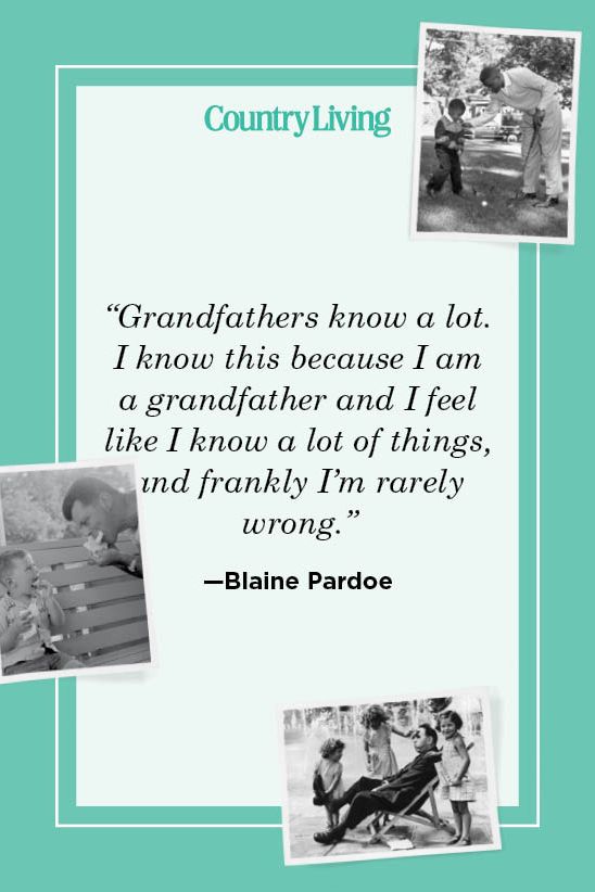 “grandfathers know a lot i know this because i am a grandfather and i feel like i know a lot of things, and frankly i’m rarely wrong” —blaine pardoe