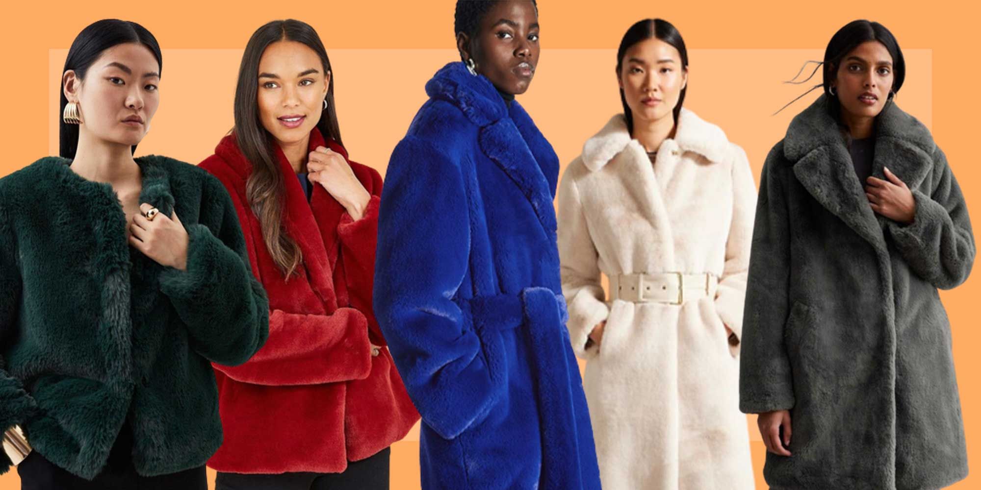 Best faux fur coats women's - Faux fur coats on the high street