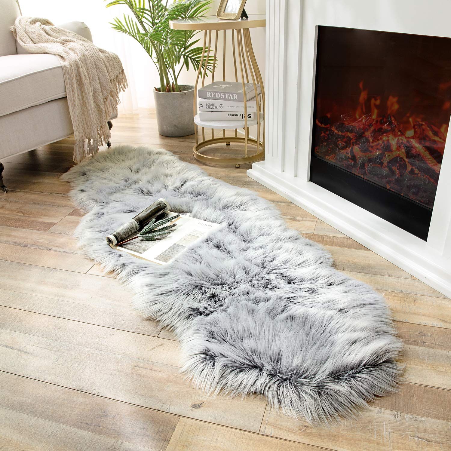 Chunky knit cosy rug