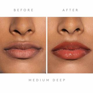 fenty beauty plumping lip gloss before and after