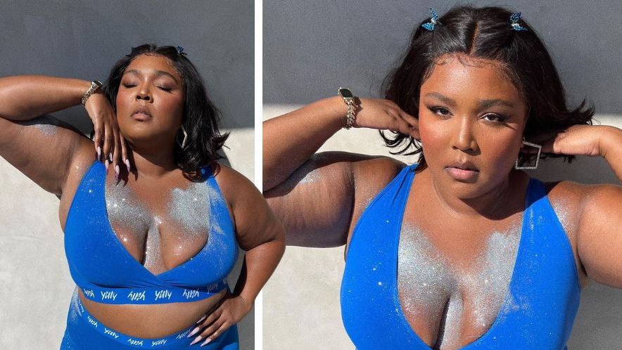 Lizzo Stuns In IG Pics Of Her Showering In A Bikini On The Beach