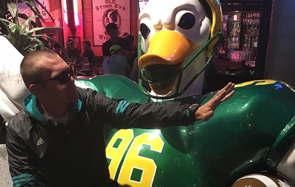 Derek Call with a duck