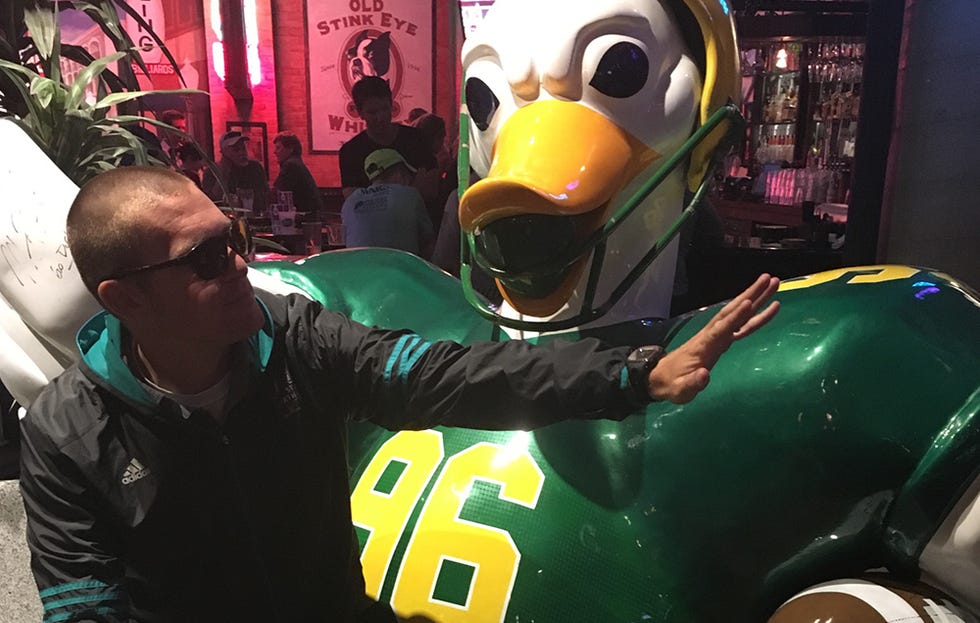 Derek Call with a duck