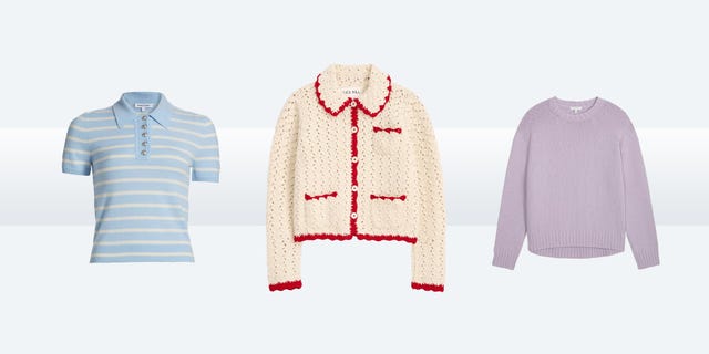 Colorful Layered Scallop Pastel Knit Sweater