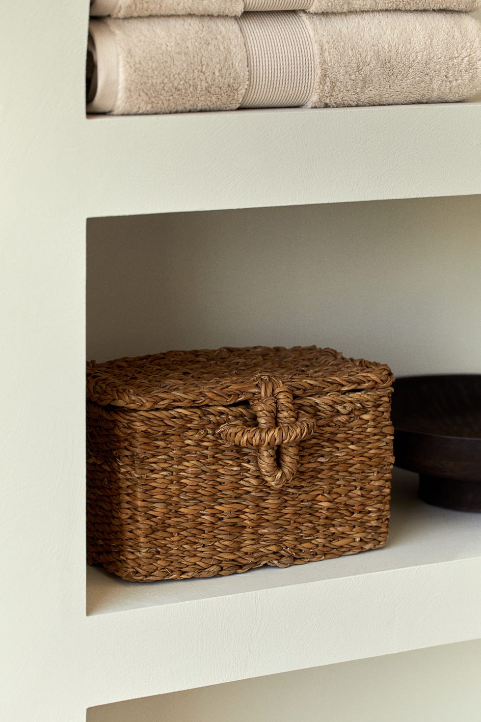 cesta de junco mimbre