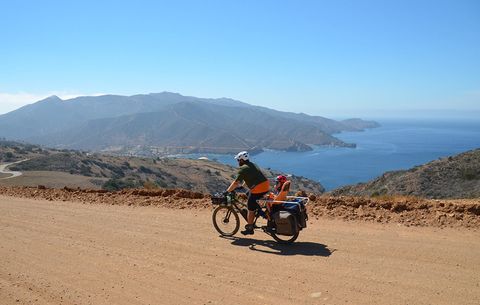 kerry waldman e-bike cargo bikepacking catalina island