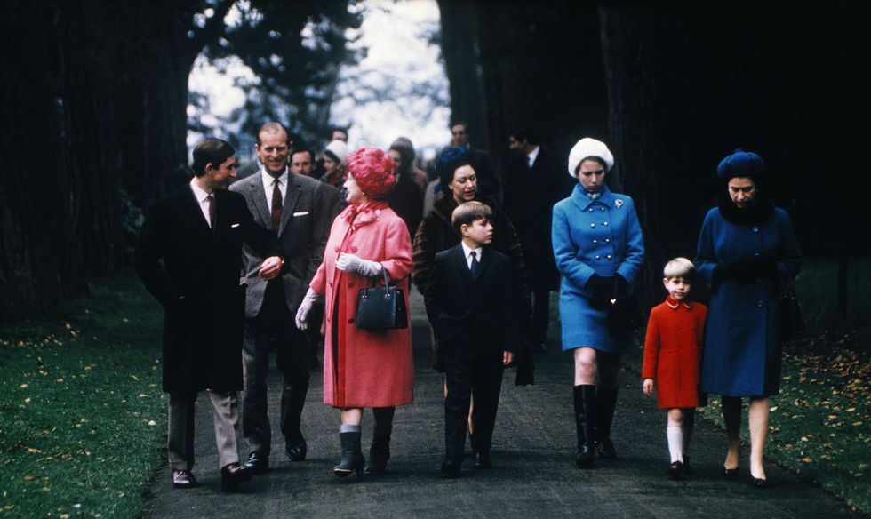 royal family walking together