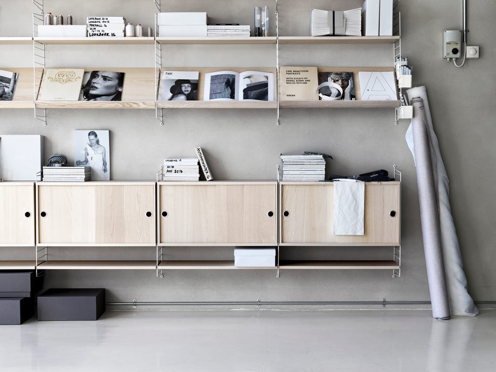 feature wall ideas modular shelving