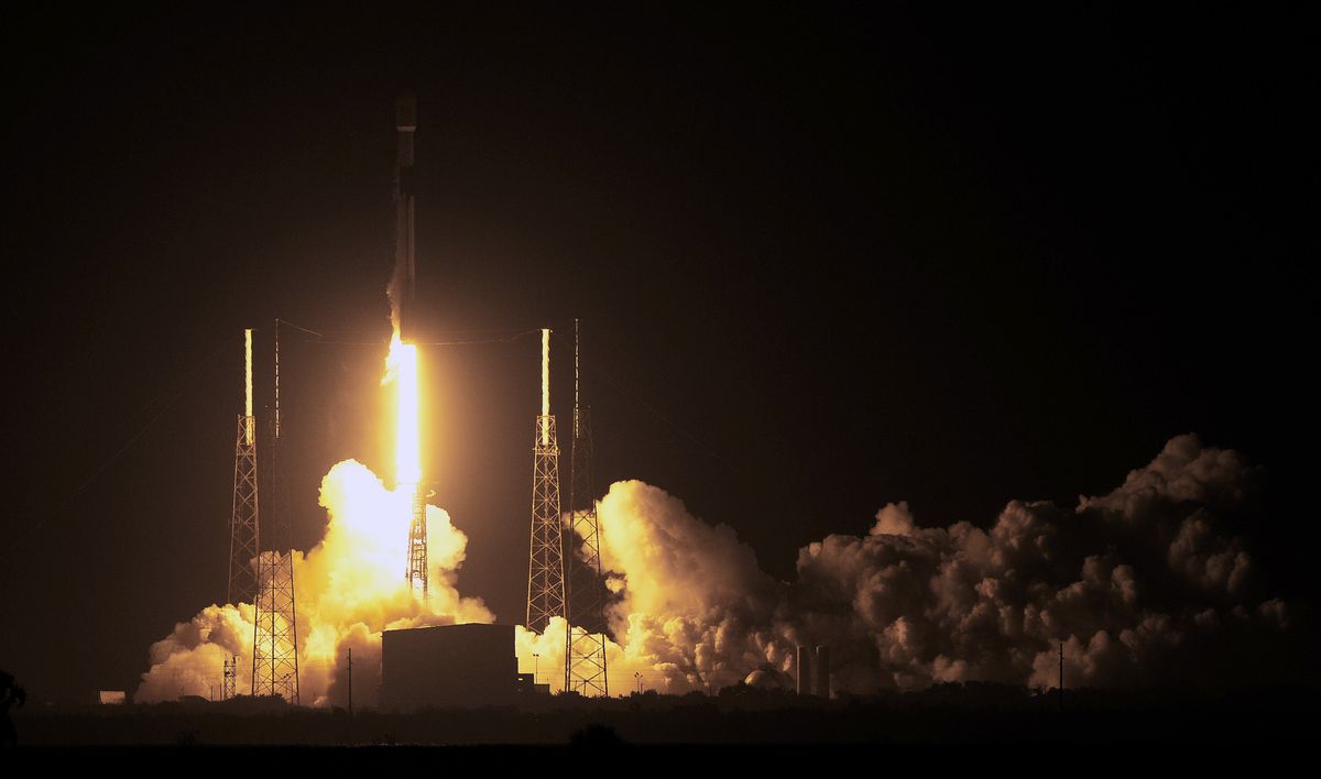 SpaceX Launches Satellites And Lunar Lander
