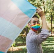 feeling proud with transgender flag