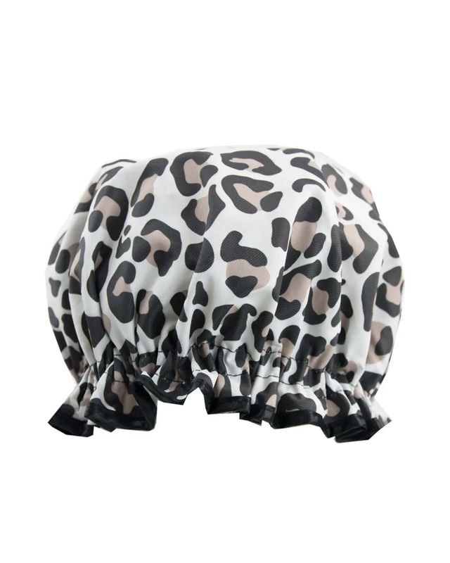 nigella leopard print shower cap