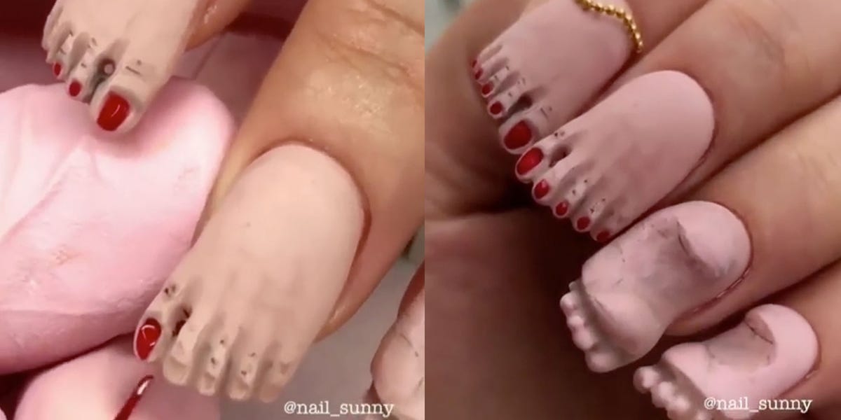 Weird Nail Art Trends 2018 — Feet Nail Manicure