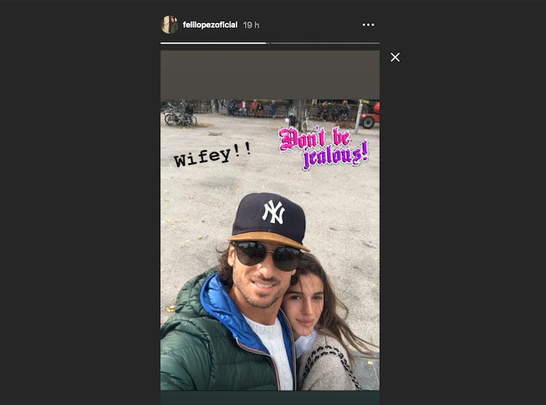 Feliciano López y Sandra Gago en Amberes octubre 2019