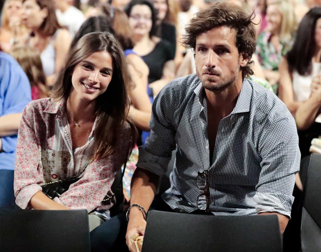 Feliciano López y Sandra Gago en el concierto del cantante mexicano Alejandro Fernández